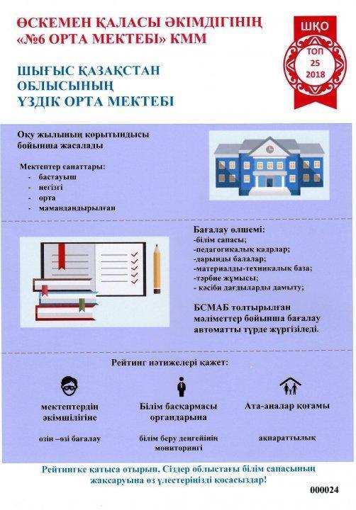 Шығыс Қазақстан облысының үздік орта мектебі