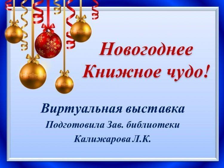Виртуальная выставка "Новогоднее Книжное чудо"
