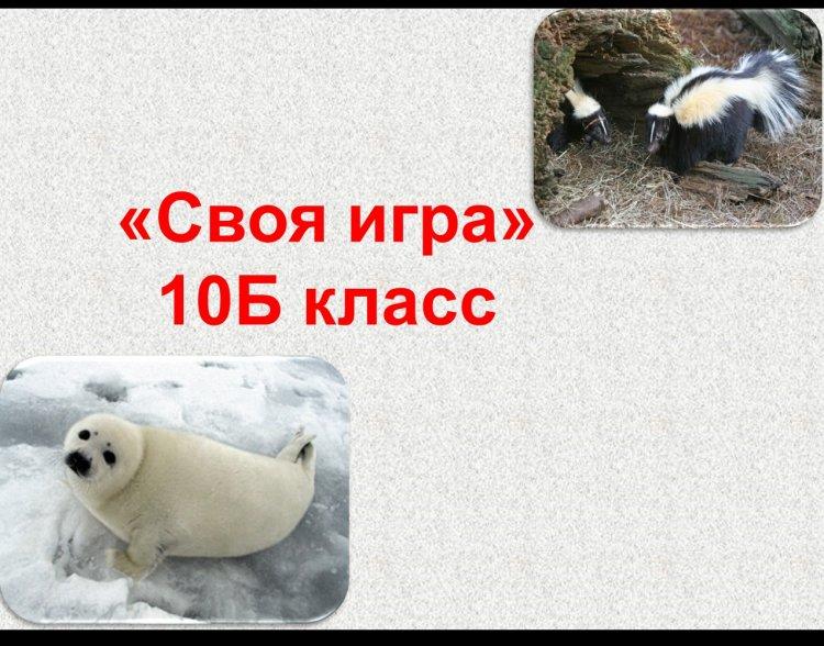 "Своя игра" 10 "Б" класс